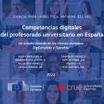 Abierto el plazo de inscripción para la Presentación del informe «Competencias digitales del profesorado universitario en España»